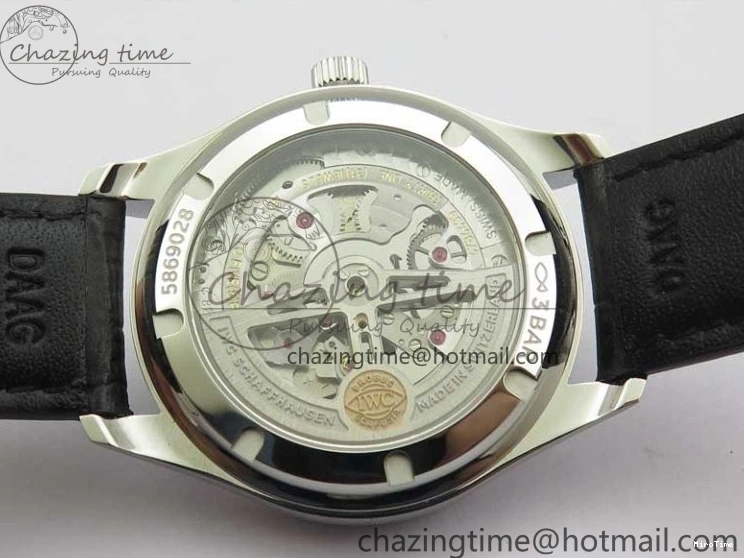 MIROTIME 0519 TimelessDesign Portuguese IW358304 ZF 1:1 Best Edition SS Blue Dial on Leather Strap A 7078